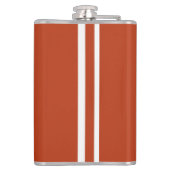 Witte strook en Oranje Flask Heupfles (Achterkant)
