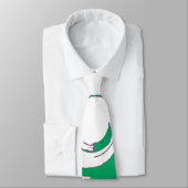 Witte Stropdas met Big Green Twirl (Gebonden)