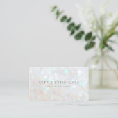 Witte subtiele Glitter Bokeh Cadeaukaart Aanbevelingskaartje (Staand voorkant)