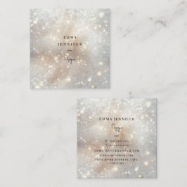 Witte Subtiele zachte glitter achtergrond Vierkante Visitekaartje
