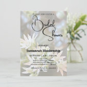 Witte succulente bloemenachtergrond Vrijgezellenfe Kaart (Staand voorkant)