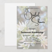 Witte succulente bloemenachtergrond Vrijgezellenfe Kaart (Voorkant / Achterkant)