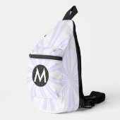 Witte Sunburst Monogram Zwarte Cirkel Sling Bag (Rechterhoek)