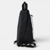 Witte Sunburst Monogram Zwarte Cirkel Sling Bag (Achterkant)