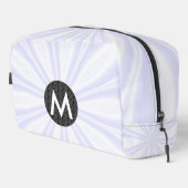 Witte Sunburst Monogram Zwarte Cirkel Toilettasje (Rechterhoek)
