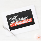 Witte suprematie is terrorisme rechthoekige sticke rechthoekige sticker (Envelop)