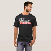 Witte suprematie is terrorisme rechthoekige sticke t-shirt (Voorkant volledig)