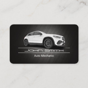 Witte SUV-auto monteur Auto reparatie Visitekaartje