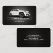 Witte SUV-auto | monteur | Auto reparatie Visitekaartje (Voorkant / Achterkant)