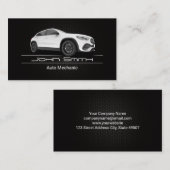 Witte SUV auto | monteur | Automatische reparatie Visitekaartje (Voorkant / Achterkant)