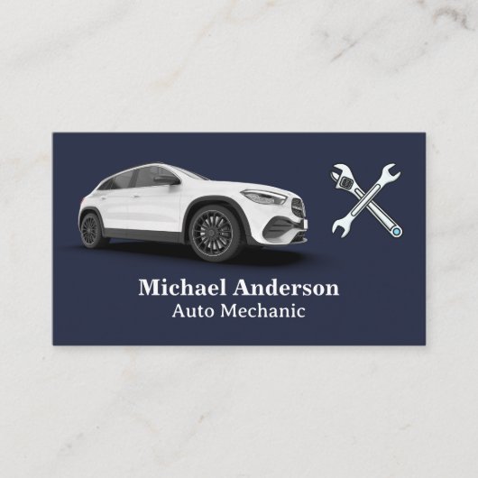 Witte SUV | moersleutels Visitekaartje (Voorkant)