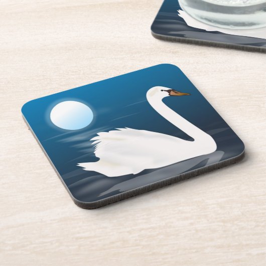 WITTE SWAN BIER ONDERZETTER (Linkerzijde)