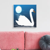 WITTE SWAN CANVAS AFDRUK (Insitu (Woonkamer))