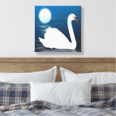 WITTE SWAN CANVAS AFDRUK (Insitu (Slaapkamer))