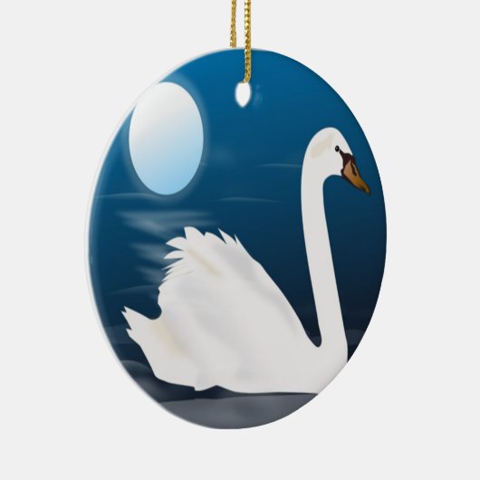 WITTE SWAN KERAMISCH ORNAMENT (Rechts)