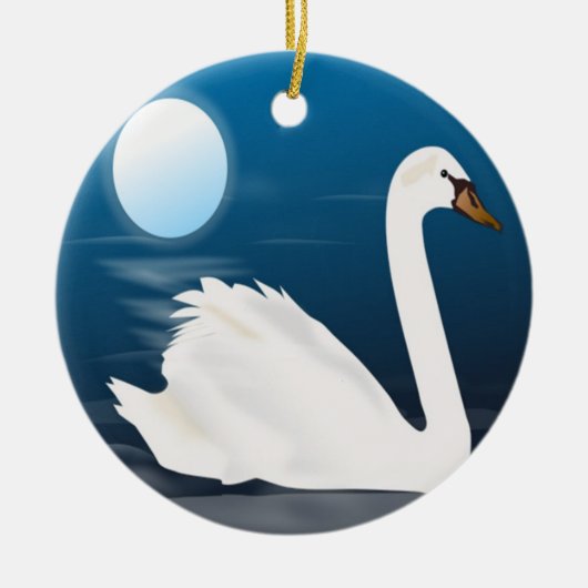WITTE SWAN KERAMISCH ORNAMENT (Voorkant)