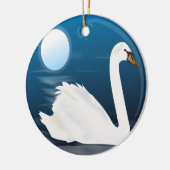 WITTE SWAN KERAMISCH ORNAMENT (Links)