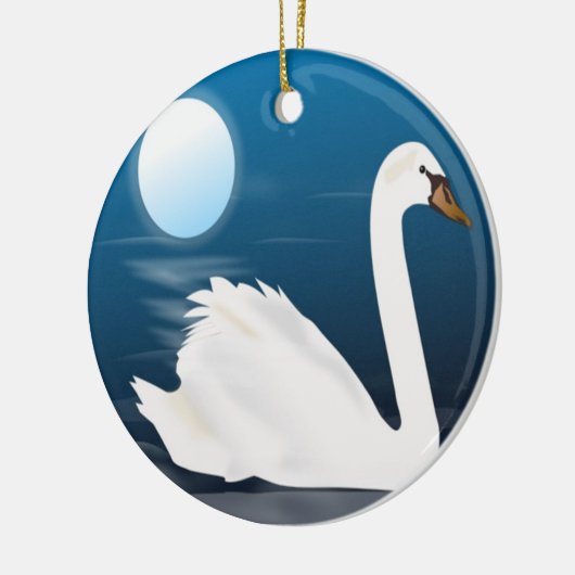 WITTE SWAN KERAMISCH ORNAMENT (Links)