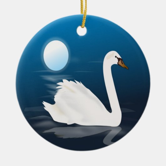 WITTE SWAN KERAMISCH ORNAMENT (Voorkant)