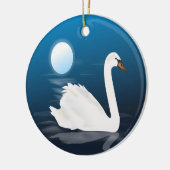 WITTE SWAN KERAMISCH ORNAMENT (Links)
