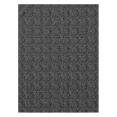 Witte Swirly Abstracte lijnen op zwart tafelkleed (Voorkant)