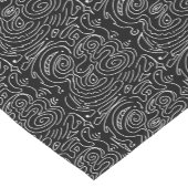 Witte Swirly Lines op Black Table Runner Korte Tafelloper (Hoek)