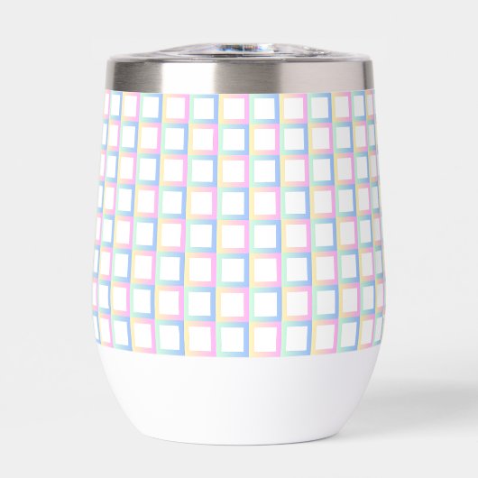 Witte symmetrische geruite verlooppatroon Lijsten (Voorkant)