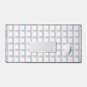 Witte symmetrische geruite verlooppatroon Lijsten Bureaumat (Keyboard & Muis)