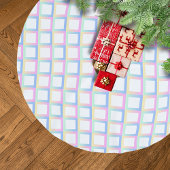 Witte symmetrische geruite verlooppatroon Lijsten Kerstboom Rok