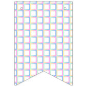 Witte symmetrische geruite verlooppatroon Lijsten Vlaggetjes (Tweede vlag)