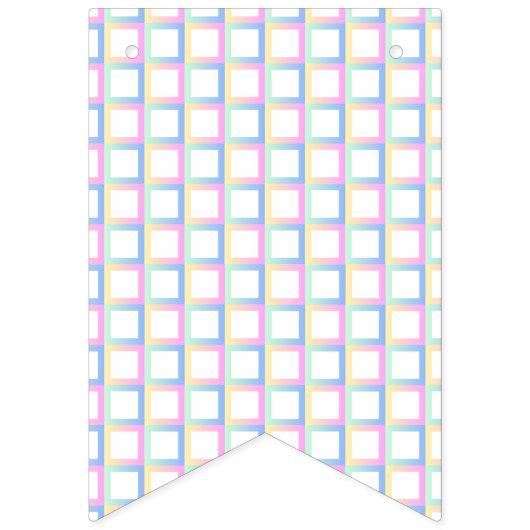 Witte symmetrische geruite verlooppatroon Lijsten Vlaggetjes (Tweede vlag)