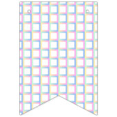 Witte symmetrische geruite verlooppatroon Lijsten Vlaggetjes (Eerste vlag)