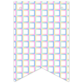 Witte symmetrische geruite verlooppatroon Lijsten Vlaggetjes