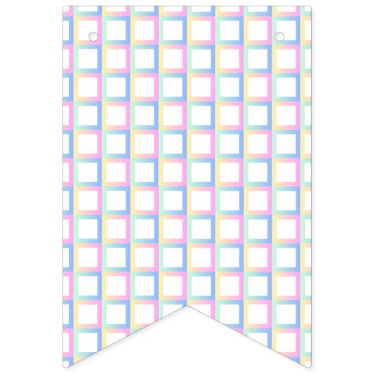 Witte symmetrische geruite verlooppatroon Lijsten Vlaggetjes (Eerste vlag)