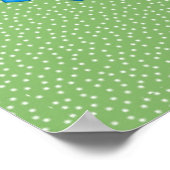 Witte Syrische hamster-accessoires, groene polka Poster (Hoek)