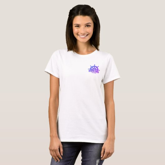 Witte T-kleurenventilator voor vrouwen/volledig kl T-shirt (Voorkant volledig)