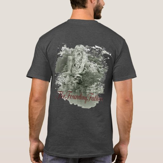 Witte t met afbeelding en TheFoundingFathers T-Shi T-shirt (Achterkant)