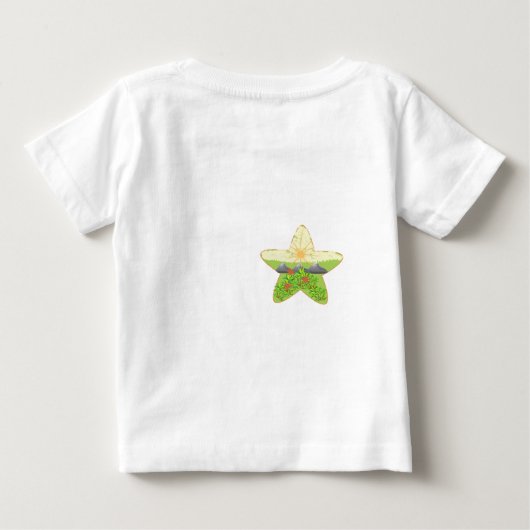 witte t-shirt bedrukt met natuur (Achterkant)