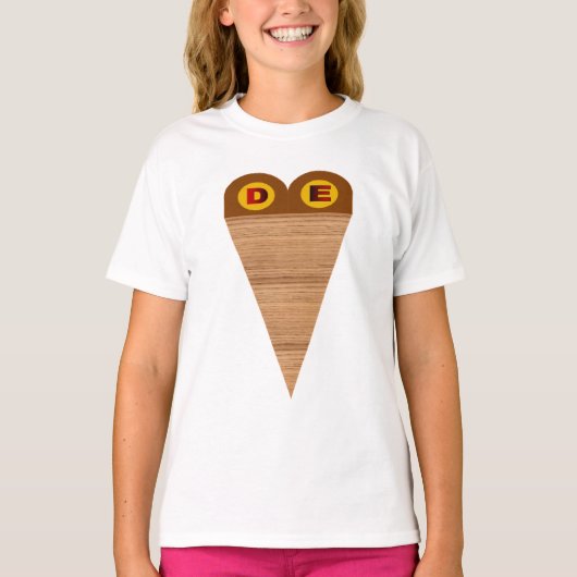 Witte T-shirt GLACE DUITSLAND (Voorkant)