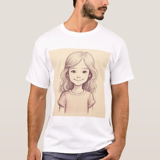 Witte T-shirt glimlach (Voorkant)