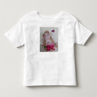witte T-shirt halve mouwen met grille veel bloemen