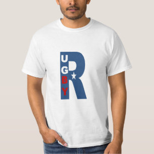 Witte T-shirt man RUGBY USA