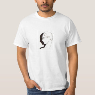 Witte T-shirt met Art Deco-stijl