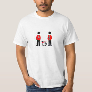 Witte T-shirt met Brompton Guards Cartoon