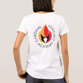 Witte T-shirt met CFA-logo. (Achterkant)