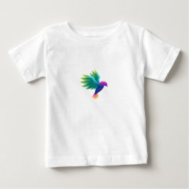 Witte t-shirt met een kleurrijke grafische afbeeld