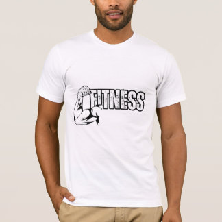 witte T-shirt met fitness ontwerp