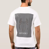 Witte T-shirt met griezelig ontwerp. (Achterkant)