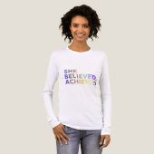 witte t-shirt met lange mouwen (Voorkant)