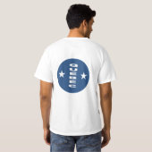 Witte T-shirt met man QUEBEC (Achterkant volledig)